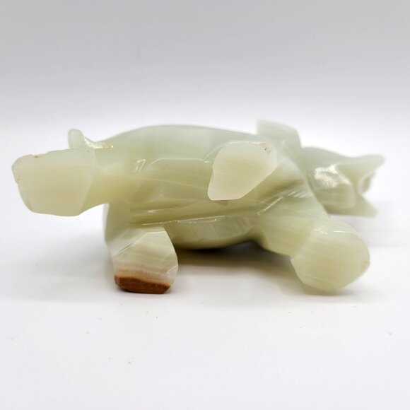 FINAL CLEARANCE Vintage Carved Stone Onyx Elephant Figurine Trunk Up Good Luck - Picture 10 of 12